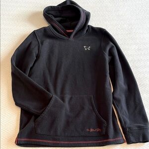 Black Dog Dark Navy Hoodie with Red Accents Biys Size Large